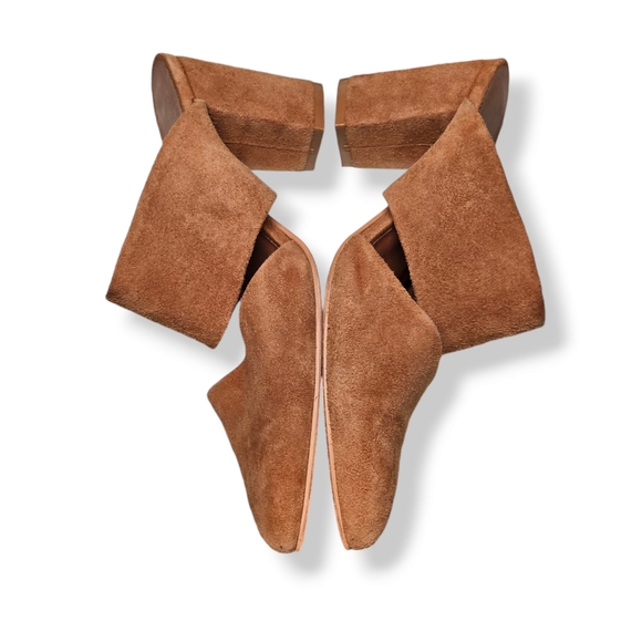 Able Local + Global | Suede Cut Out Heeled Mules in Tan size 7 - Picture 7 of 10